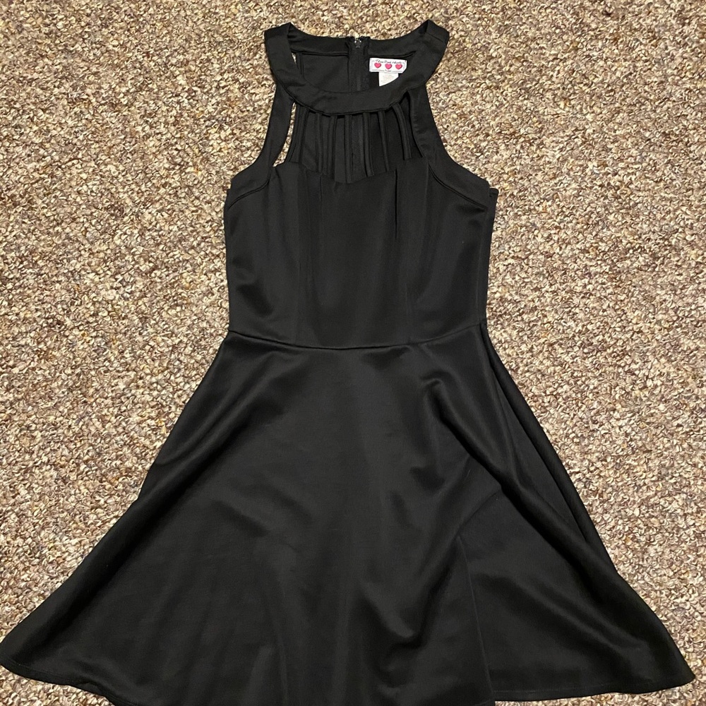 Trixxi - Black Cage Skater Dress - Medium